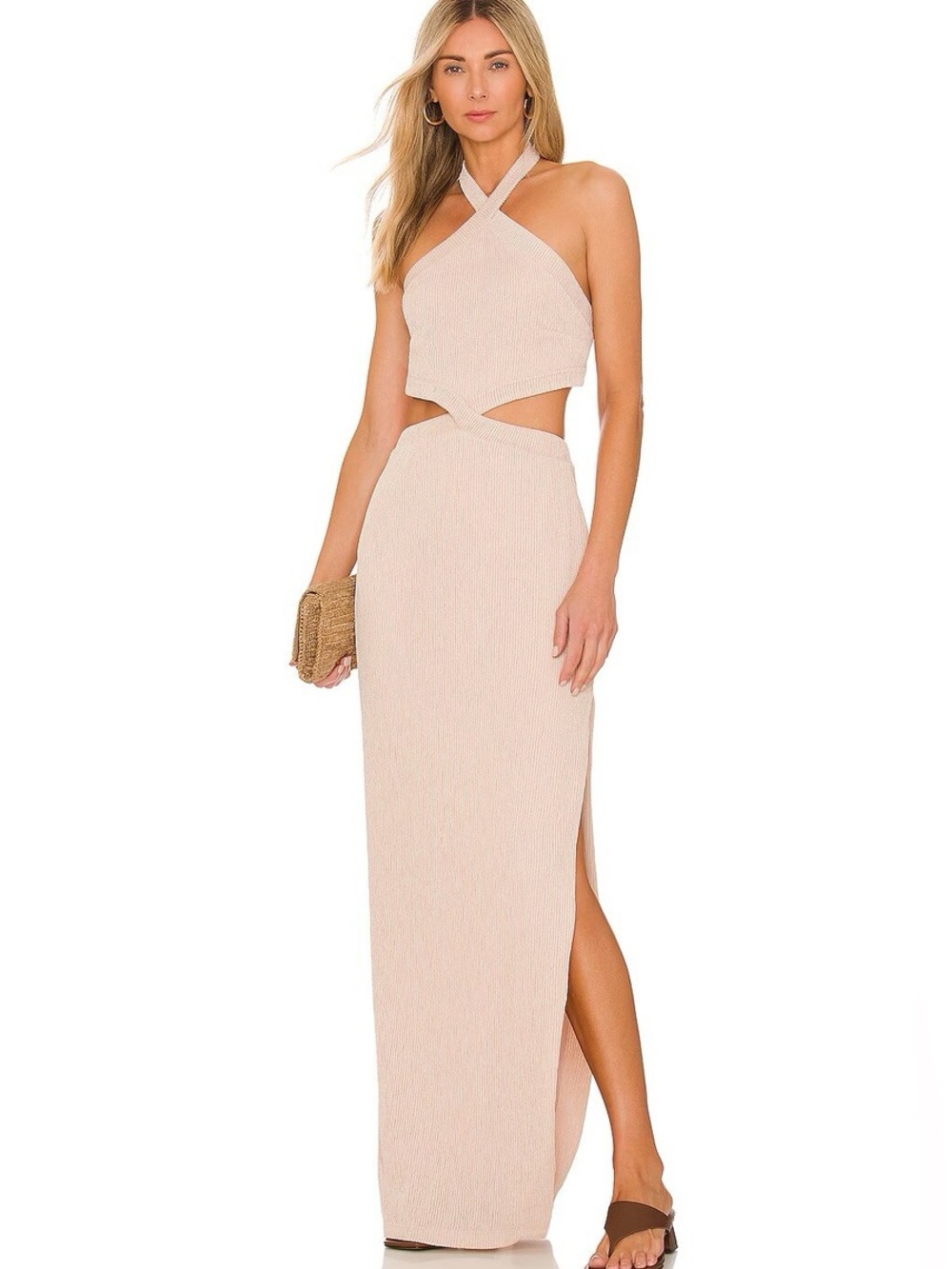 NWT‎ Rumer Cassidy Maxi Dress Nude Medium